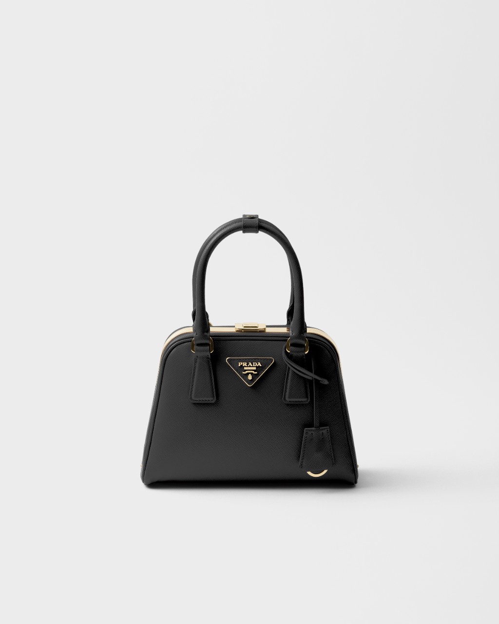 Black Prada Pyramid Saffiano Leather Mini Bag | PRADA - United States